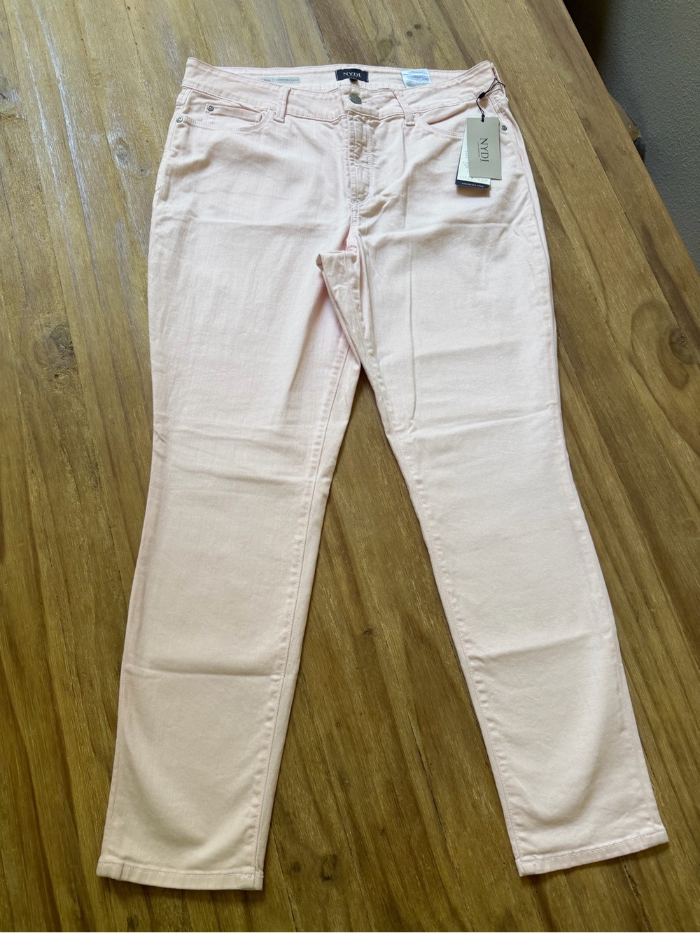 New!! NYDJ Alina Convertible Ankle - Pink Chiffon Denim Jeans